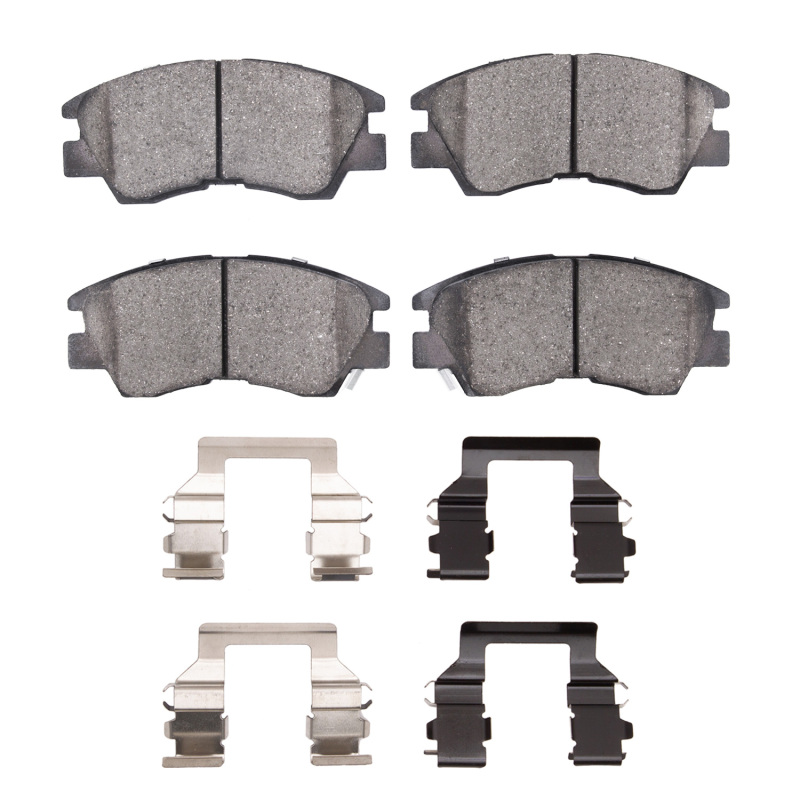 Dodge Ram 50 Brake Pads - Front - R1 Concepts - Semi Met Pads and Hardware Kit - `86-`08